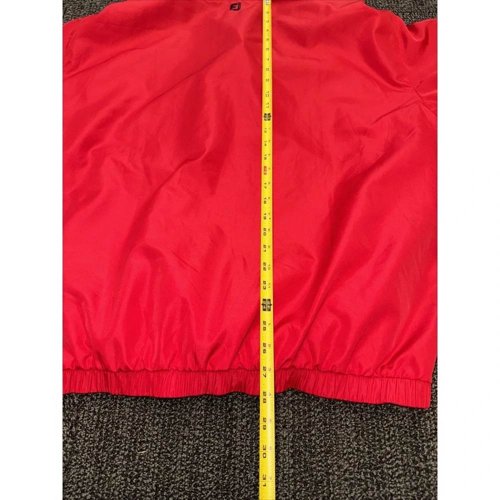 Foot Joy Dry Joys Shirt Jacket Mens Large Red Short Sleeve Windbreaker Golf Rain